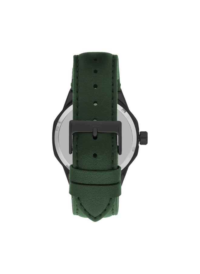 Lee Cooper - Lee Cooper Men's G3265 Movement Watch, Automatic Display and Leather Strap - LC07904.077, Green - Image 1