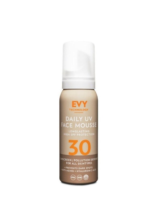 Evy Technology Daily UV Face Mousse SPF30 Longlasting High SPF Protection 75ml - Image 1