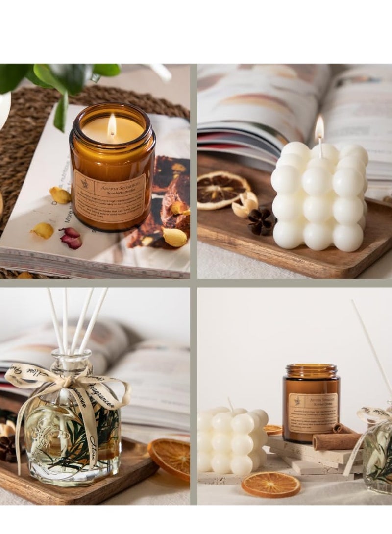 KINGMAZI Set of 7 Gifts Scented Candles Gift Box Soy Candles Scented Candle Gift Box Set for Birthday gift Wedding, Party Souvenir ,Bathroom,Yoga Freesia - Image 2