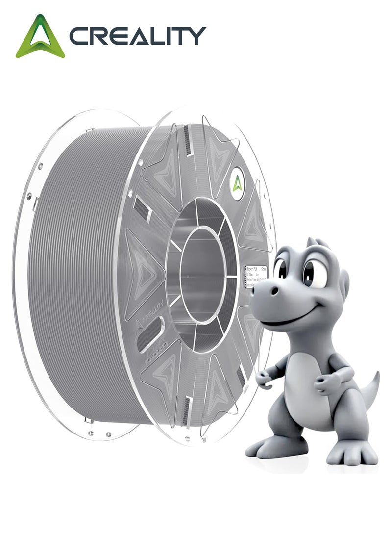 Creality 3D Hyper PLA RFID 3D Printer Filament 1.75mm 1KG, High-Speed 30–600mm/s, Auto RFID Identification, Hyper PLA Filament Support CFS, Fits for Most 3D Printers (Grey) Hyper PLA RFID-Grey - Image 1