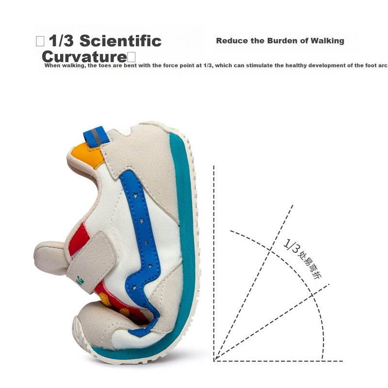 JD Jing Zao Kids.ing Children's Sports Shoes, Spring And Autumn, for Boys And Girls, Toddlers, Breathable Soft Sole, Non-Slip Baby Shoes, Forrest Gump Shoes, Red And Blue, Size 29 - Image 1
