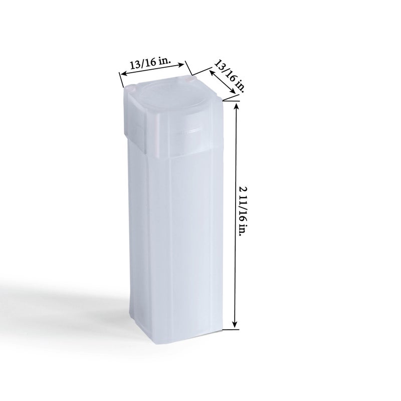 Leuchtturm Lighthouse - Square Coin Tubes - Convenient Push Top, Virtually Unbreakable, Acid Free and Archival Quality - Coin Tubes for US Dimes, 10 Pack - Image 5