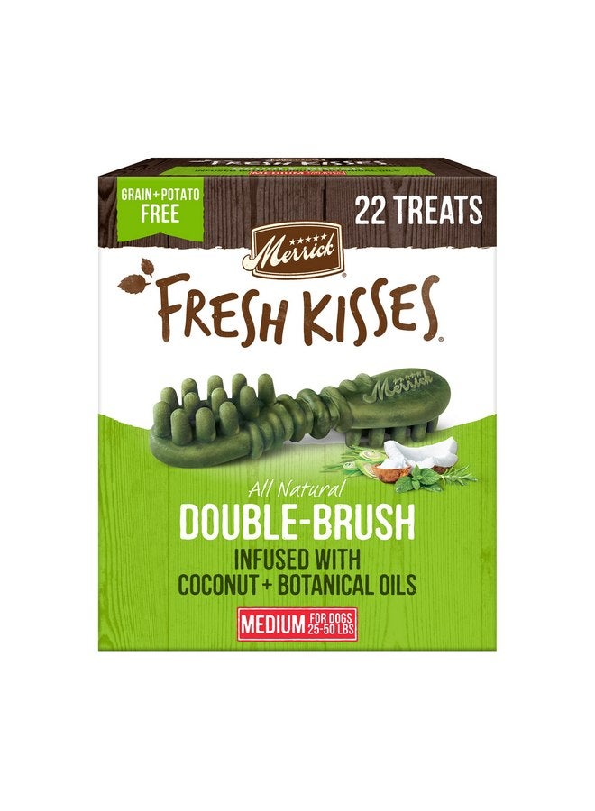 Merrick Fresh Kisses Natural Dental Chews Infused With Coconut And Botanical Oils For Medium Dogs 25-50 Lbs - 22 ct. Box - Image 1
