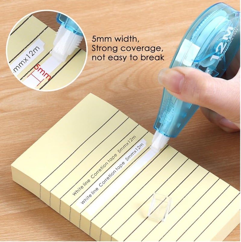 black sparrow black sparrow Multipurpose 3m White Strip Error, Mistake Clear Correction Tape with Front Cap for Office, School, Project, Assignment (Pack of 1)  - Image 3