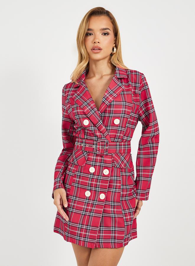 Styli Plaid Blazer Dress  - Image 2