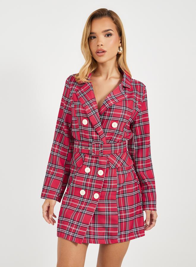 Styli Plaid Blazer Dress  - Image 5