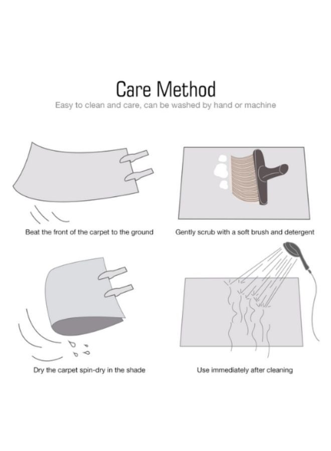 لونا هوم سجادة ناعمة منفوشة لديكور المنزل ، لون أوف وايت 60 * 120 سم. - Image 5