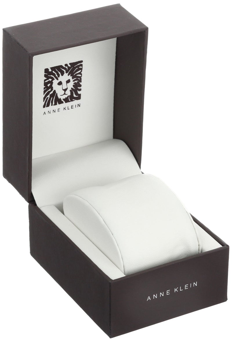 ANNE KLEIN ساعة آن كلاين النسائية AK/2246CRNV برباط جلدي باللون الذهبي والأزرق البحري - Image 2