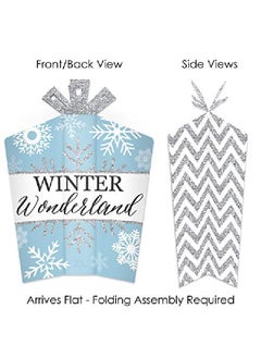 Big Dot of Happiness Winter Wonderland Table Decorations Snowflake Holiday Party And Winter Wedding Fold And Flare Centerpieces 10 Count  - Image 2