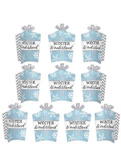 Big Dot of Happiness Winter Wonderland Table Decorations Snowflake Holiday Party And Winter Wedding Fold And Flare Centerpieces 10 Count  - Image 1