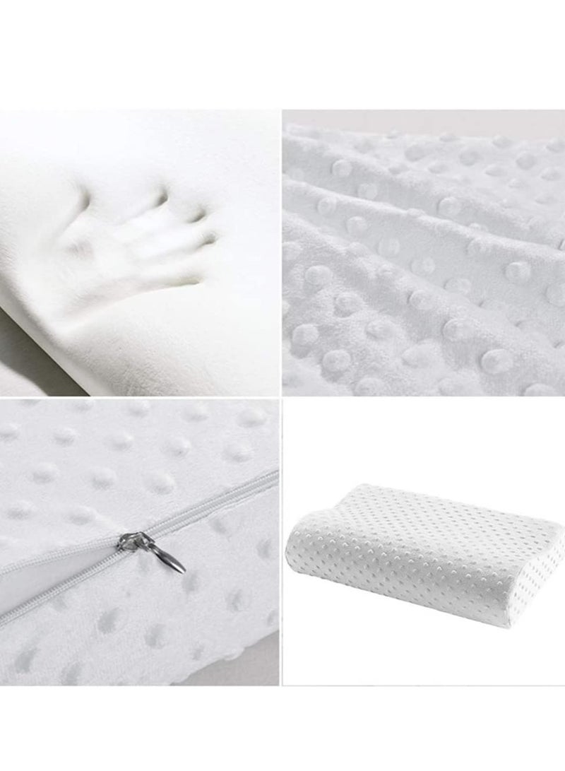 Cervical Pillow Contour Memory Foam Pillow, Orthopedic Pillow for Relieve Neck Pain, Ergonomic Pillow for Side Sleeper Back Sleeper Stomach Sleeper, Insomniac Pillow White,a - Image 4