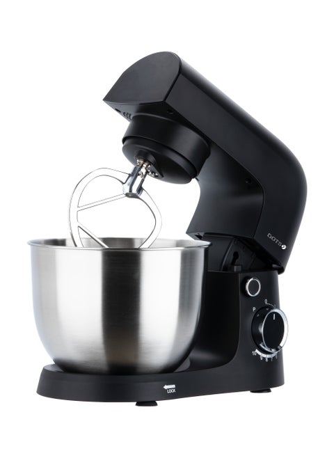 Electric Mixer, DOTS 800W, 5 liter stainless steel bowl, 10 speed settings, elegant design for versatile baking, mixing and kneading, perfect for baking - FMS109P52 - Black