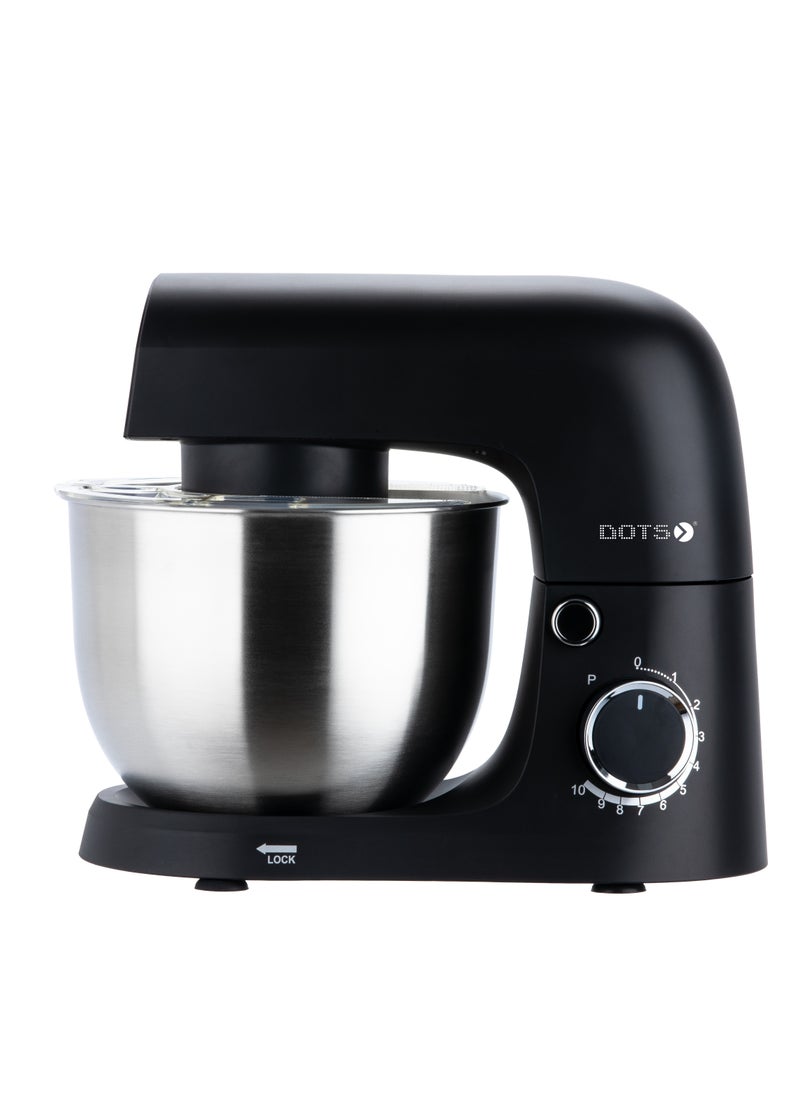 DOTS - Electric Mixer, DOTS 800W, 5 liter stainless steel bowl, 10 speed settings, elegant design for versatile baking, mixing and kneading, perfect for baking - FMS109P52 - Black - Image 1