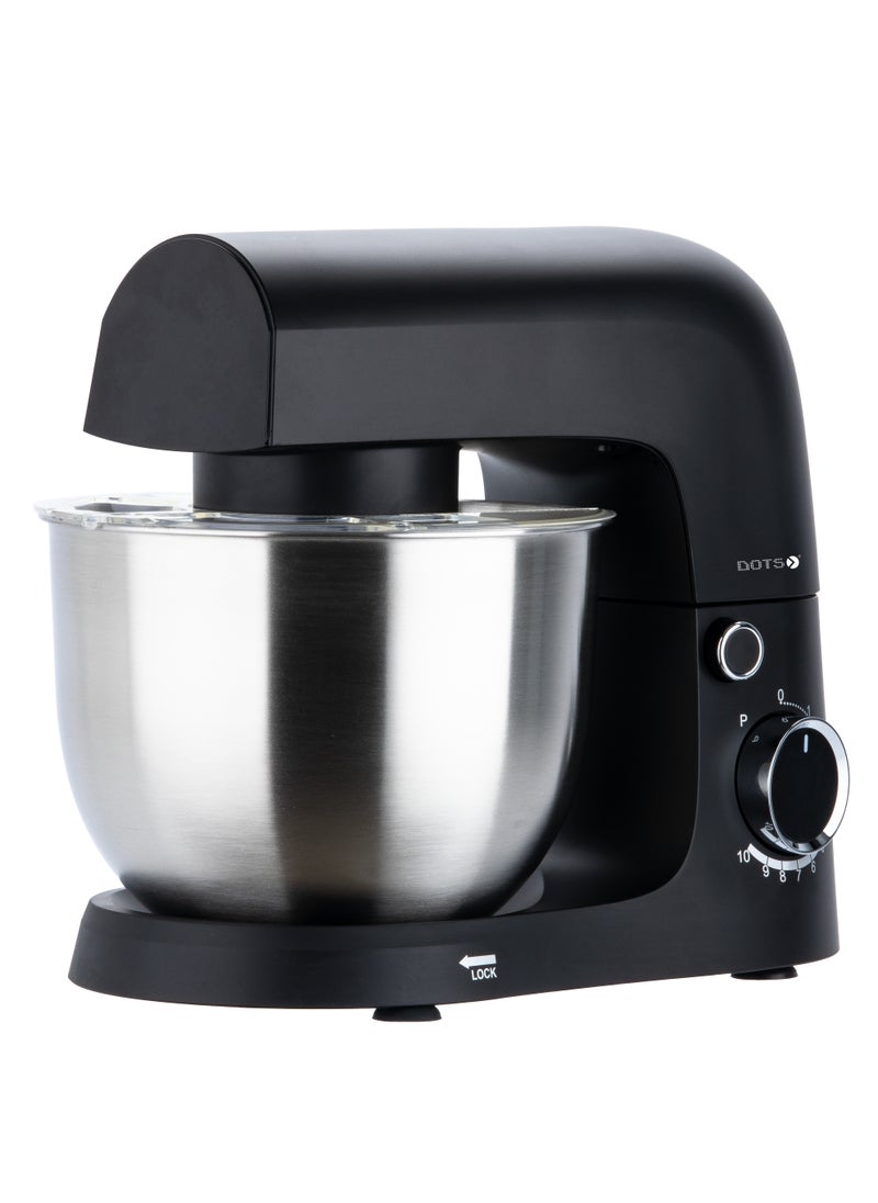 DOTS - Electric Mixer, DOTS 800W, 5 liter stainless steel bowl, 10 speed settings, elegant design for versatile baking, mixing and kneading, perfect for baking - FMS109P52 - Black - Image 1
