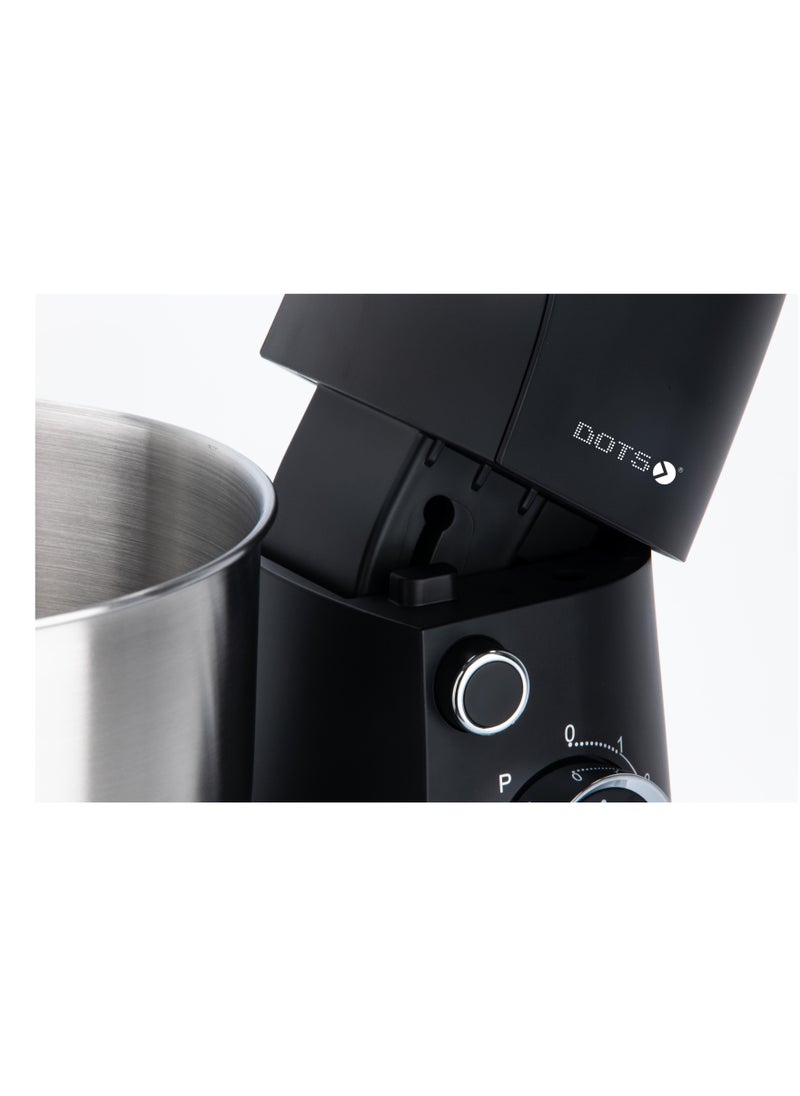 DOTS - Electric Mixer, DOTS 800W, 5 liter stainless steel bowl, 10 speed settings, elegant design for versatile baking, mixing and kneading, perfect for baking - FMS109P52 - Black - Image 1