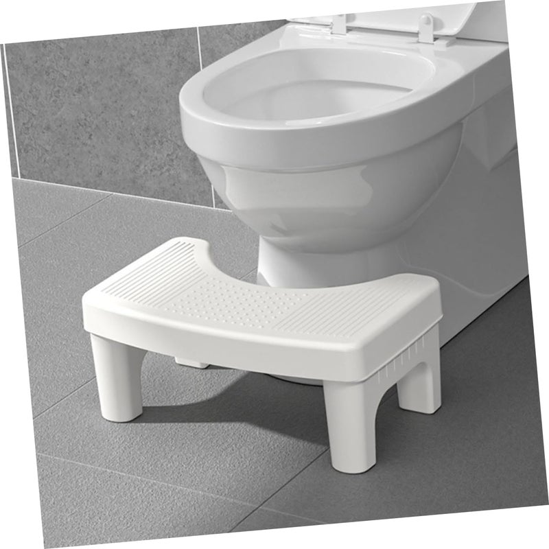 Thick Non-Slip Toilet Stool for Adults and Kids Height Adjustable Bathroom Step Stool Stable Plastic Footstool for Potty Training and Bathroom Use - Image 4