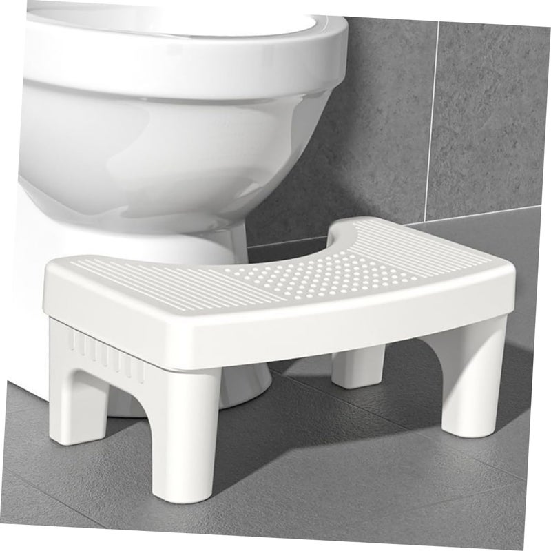 Thick Non-Slip Toilet Stool for Adults and Kids Height Adjustable Bathroom Step Stool Stable Plastic Footstool for Potty Training and Bathroom Use - Image 5