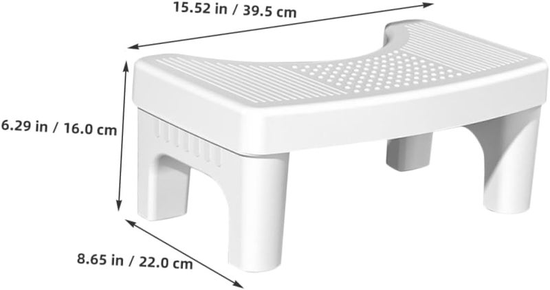 Thick Non-Slip Toilet Stool for Adults and Kids Height Adjustable Bathroom Step Stool Stable Plastic Footstool for Potty Training and Bathroom Use - Image 2