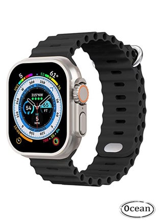 1 Piece Apple Watch Ocean Band 49mm 45mm 44mm 42mm Soft Silicone Loop Strap For iWatch Series Ultra/8/7/SE/6/5/4/3/2/1 Black - pzsku/ZFCCBAFD67FCC05D124A2Z/45/_/1699005857/d1ae19d9-597b-4032-ae94-4397d11e9cd9