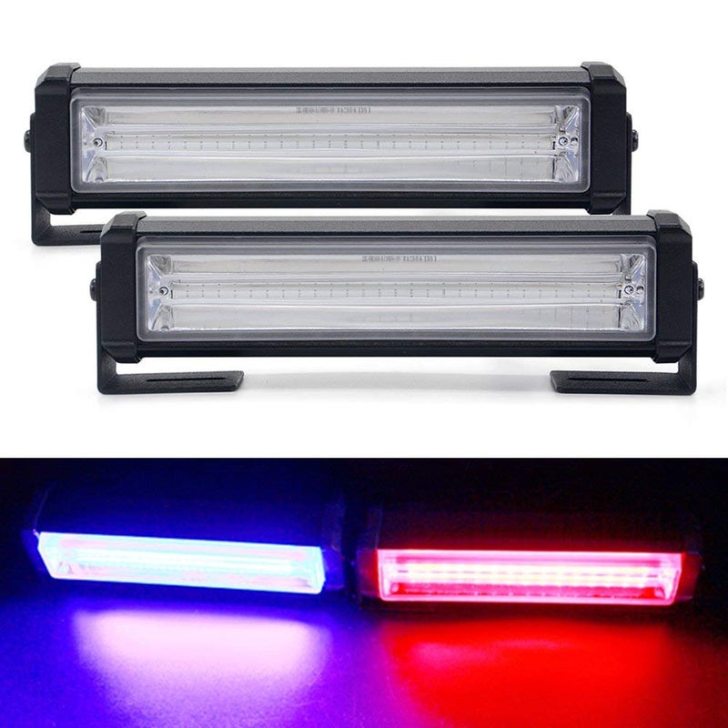 Automaze Car Emergency Strobe Police Light 6" 12V 40w/Pair LED Flasher Warning Beacon Hazard Caution Construction Mini Light Bar for SUV's 4X4 Trucks etc (Red Blue Color) - Image 5