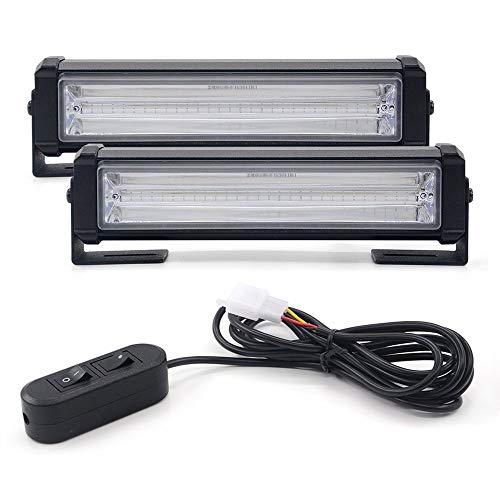 Automaze Car Emergency Strobe Police Light 6" 12V 40w/Pair LED Flasher Warning Beacon Hazard Caution Construction Mini Light Bar for SUV's 4X4 Trucks etc (Red Blue Color) - Image 2