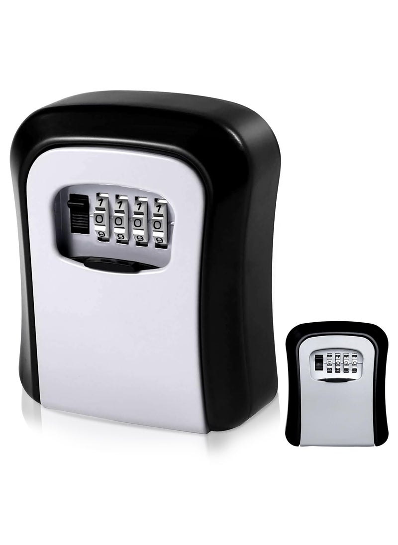 SULIVES SULIVES Key Safe Wall Mounted Heavy Duty Lock Box for IndoorOutdoor Use Police Approved 4Digit Combination Code Weatherproof and Waterproof Secure Key Storage Solution  - Image 1