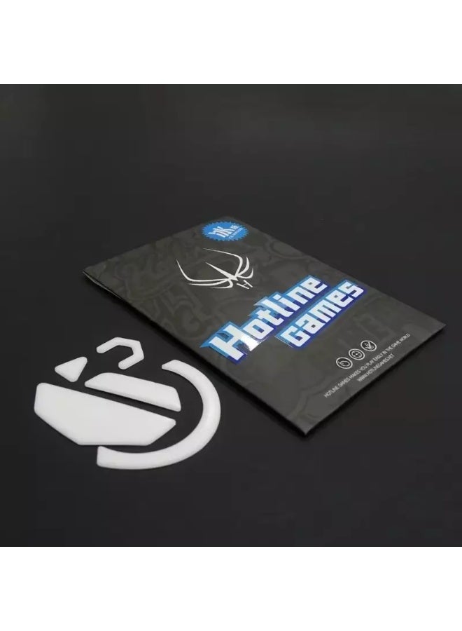 HOTLINE GAMES ICE Mouse Skates for Logitech G502 & G502 HERO – 100% PTFE Replacement Mouse Feet with Rounded Edges for Smooth & Precise Glide (White) - Image 3
