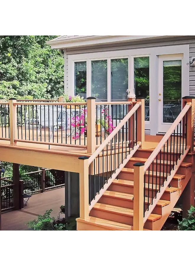 12pcs Black Fence Post Caps With Screws Durable Plastic Deck Guardrail End Covers Outdoor - Image 3