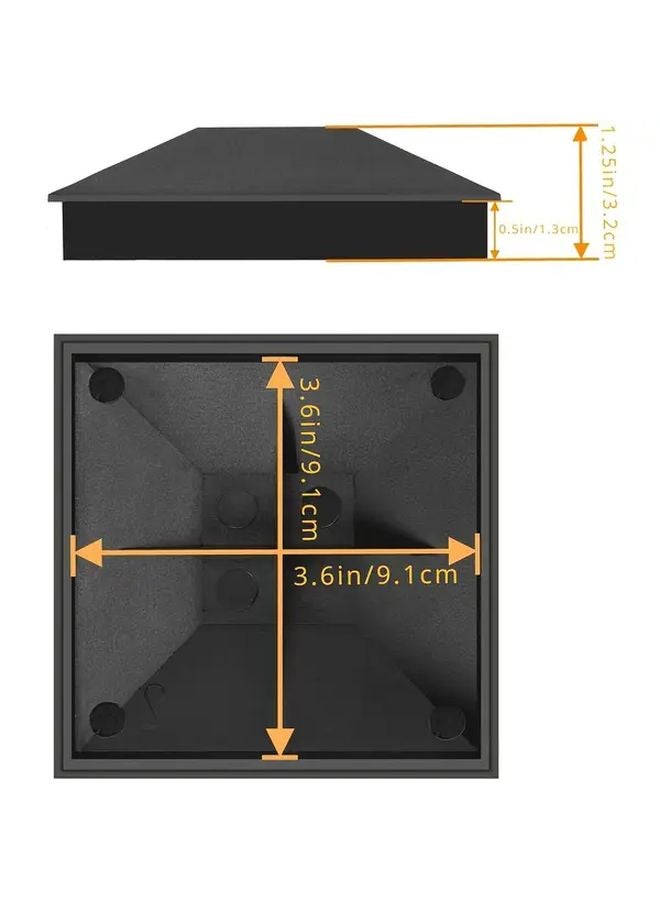 12pcs Black Fence Post Caps With Screws Durable Plastic Deck Guardrail End Covers Outdoor - Image 5