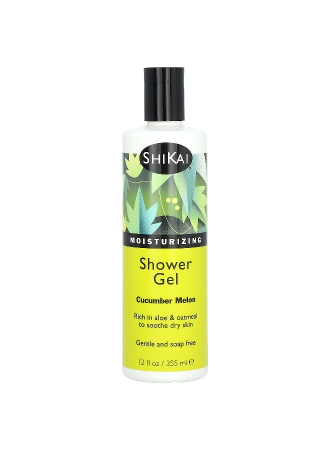 Shikai, Moisturizing Shower Gel, Cucumber Melon, 12 fl oz (355 ml) - Image 1