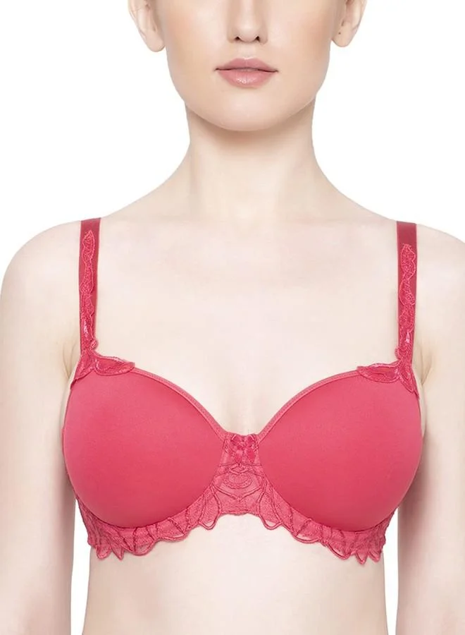ترايامف Triumph International Women's Padded | Underwire | Modern Finesse 36C Ripe Raspberry (Pink) | Full-Coverage Spacer Cup Bra | Pack of 1