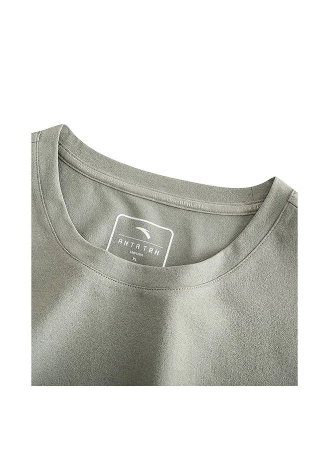 Anta D.Grey Fast-Dry Performance Cotton Tee/Liren™ T-Shirt/Fast-Dry Performance · Soft Cotton Feel · Flexible Comfort for Men | Best Price UAE