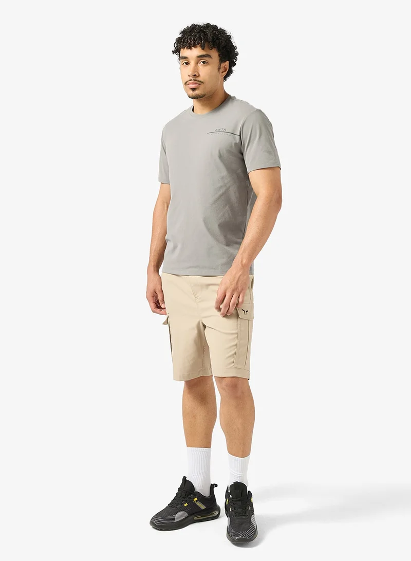 Anta D.Grey Fast-Dry Performance Cotton Tee/Liren™ T-Shirt/Fast-Dry Performance · Soft Cotton Feel · Flexible Comfort for Men | Best Price UAE