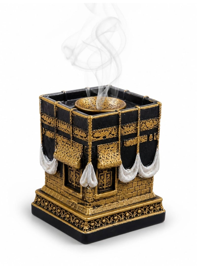 ba9ma Luxury Kaaba-Inspired Incense Burner – Elegant Islamic Home Decor in Black & Gold – Perfect for Aromatherapy & Gifts - Image 1