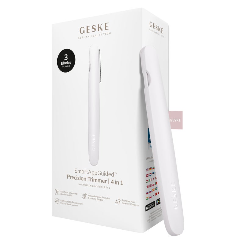 GESKE Precision Trimmer 4 in 1 Painless Hygienic Hair Remover Precise Hair Trimmer Tool Face Body Men Women Grooming Device Hypoallergenic Easytoexchange Blades All Skin Types - Image 2