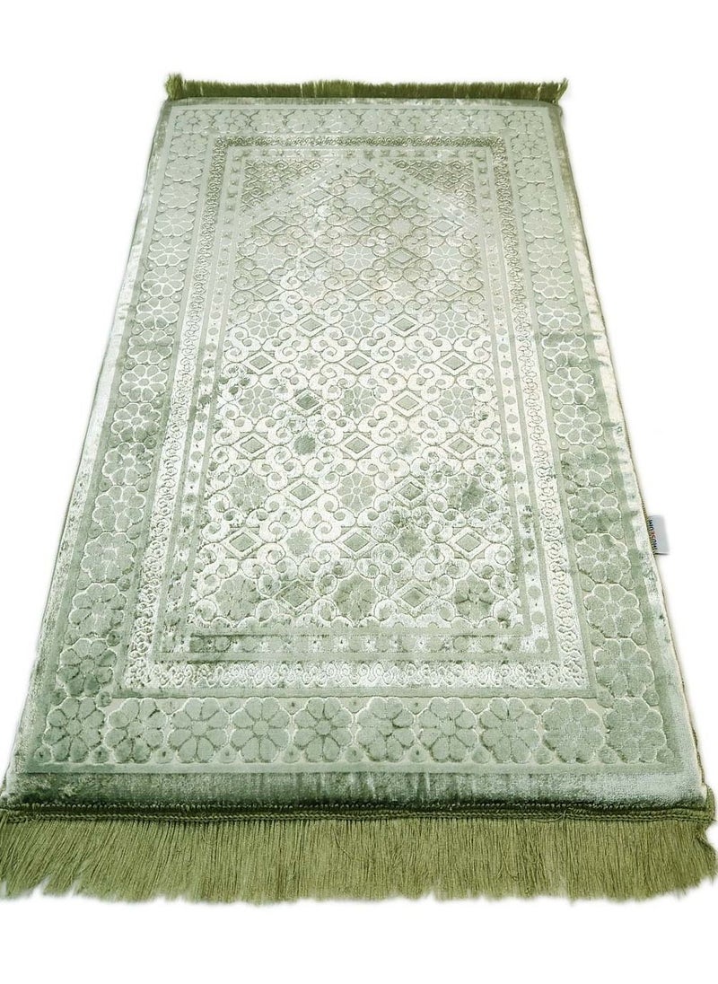 Museum Museum Memory Foam Prayer Mat Dana. Velvet Comfortable Prayer Rug. Elegant Essential Design Sajadah with Foam.  - Image 4