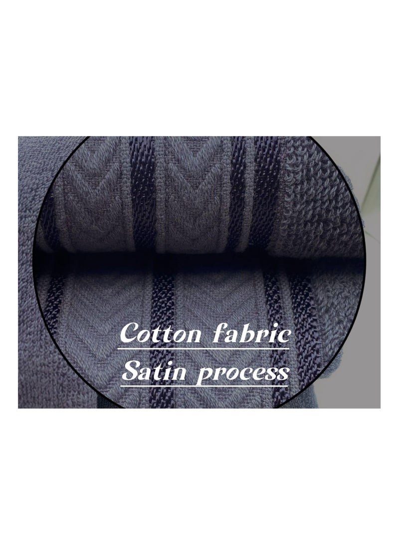 Soft Luxury Cotton Bath Towel Set Size 2* (70 * 140cm)2*（35*75cm） High Water Absorption Quick Drying Daily Durable Hotel Bathroom Spa （ grey 4 piece towel set) - Image 2