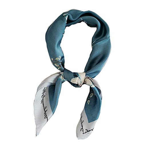 FONYVE Silk Feeling Scarf Medium Square Satin Head Wrap for Women 27.5 inches - Image 1