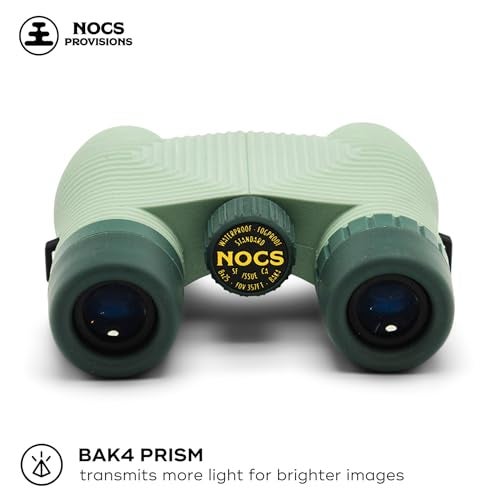 Nocs Provisions Standard Issue 8x25 Waterproof Binoculars, 8X Magnification, Bak4 Prism, Wide View Multi-Coated Lenses for Bird Watching, Hiking & Backpacking - Glacial Blue - Image 3