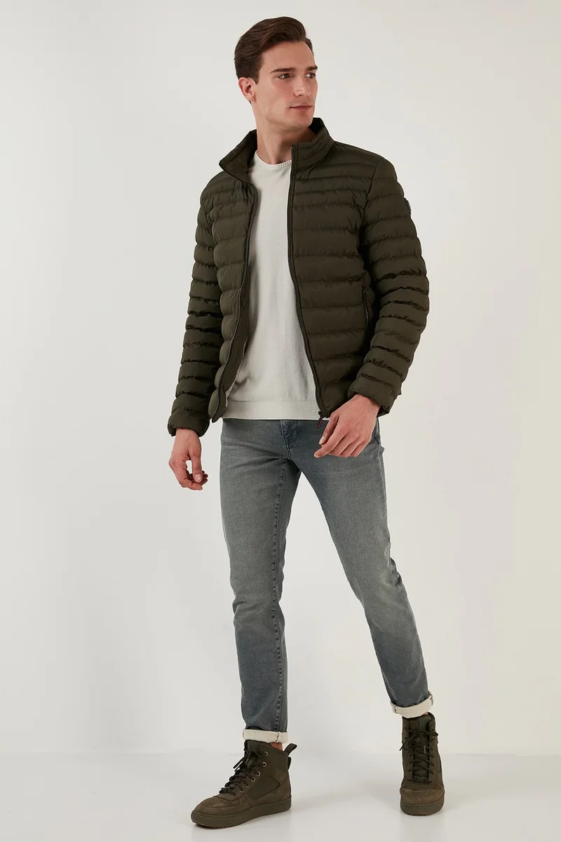 Buratti Stand Collar Zippered Pocket Slim Fit Puffer Coat Men's Coat 649002