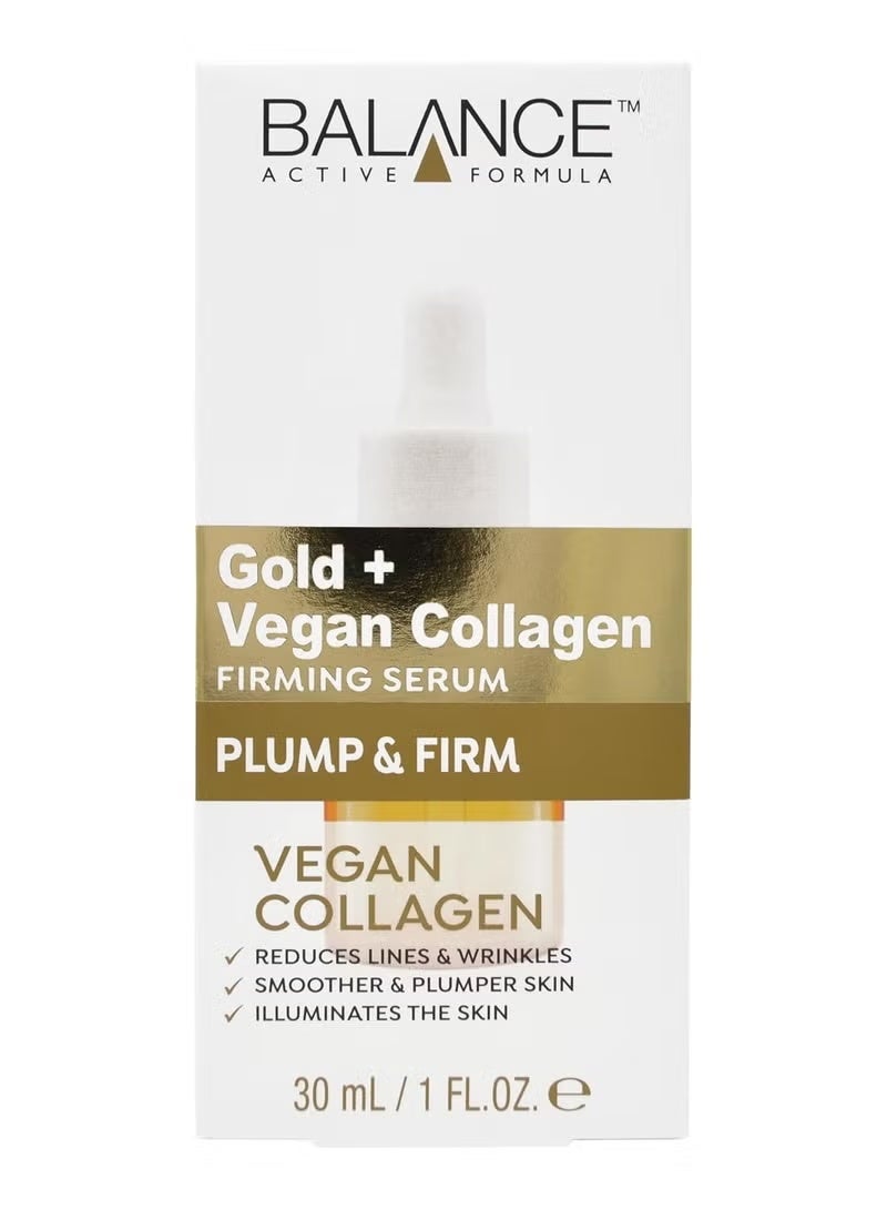 Balance Active Formula Gold + Vegan Collagen Firming Serum - Luxurious Glow with Gold, Youthful Skin Tightening, Lightweight & Non-Greasy, Proven Results - 30ml - Image 2
