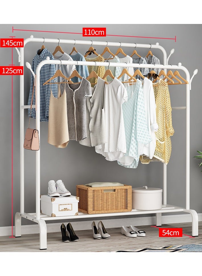 Chulovs Clothes Rack Metal Garment Rack, Clothes Rail Stand, Multi-functional Hanger Organizer - Image 2
