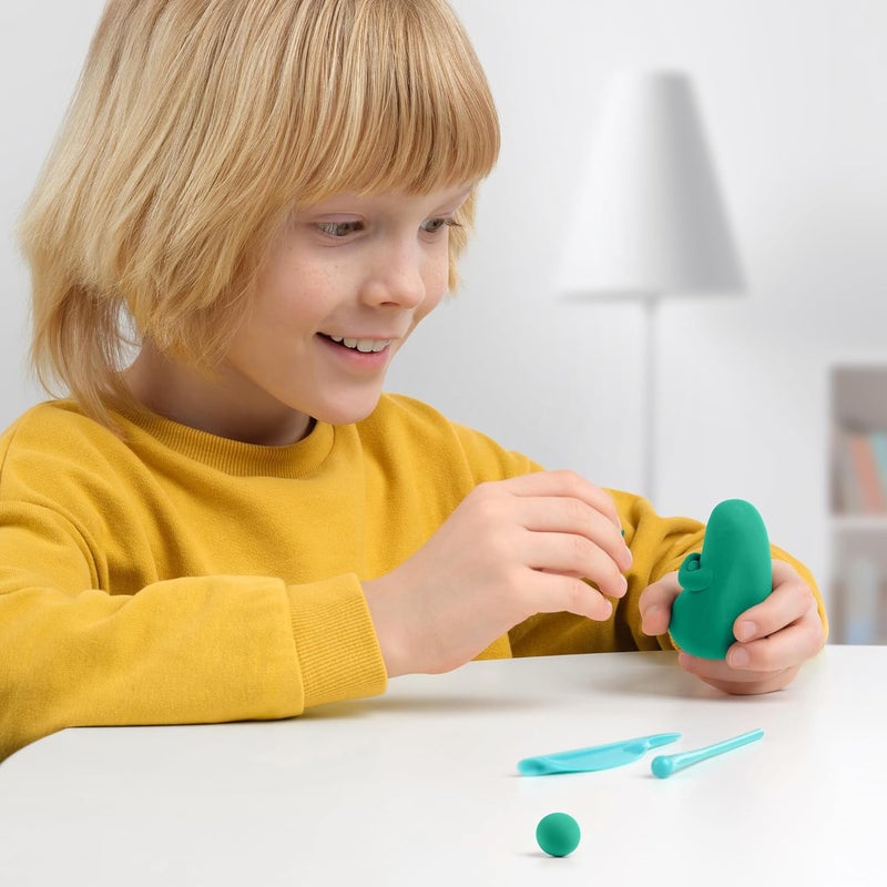 HEY CLAY -DIY Monsters: Terry, Pi, Bigwig Plastic Creative Modelling Air-Dry Clay For Kids 6 Cans - Image 5
