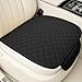 YoRise Comfortable Car Seat Cover Linen Breathable AntiSlip Front Bottom Seat Cushion Pad with Storage Pocket Universal Auto Interior Seats Protector Accessories for Car Truck SUV Black - Image 2