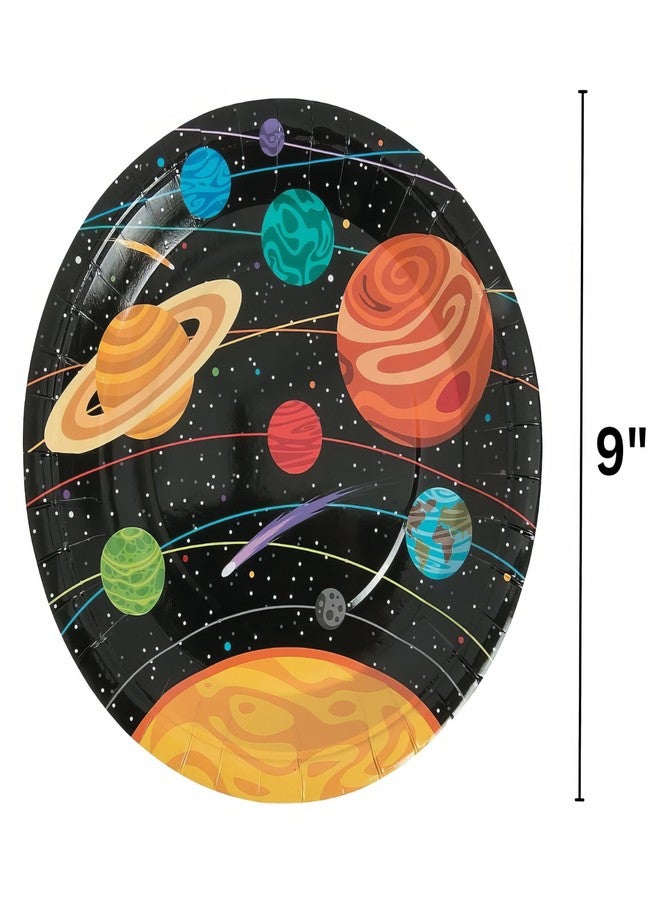 Fun Express Multicolor Solar System Paper Dinner Plates - 9" - Perfect for Outer Space Themed Celebrations - VBS Vacation Bible School Supplies/Decor (Pack of 8) - Image 2