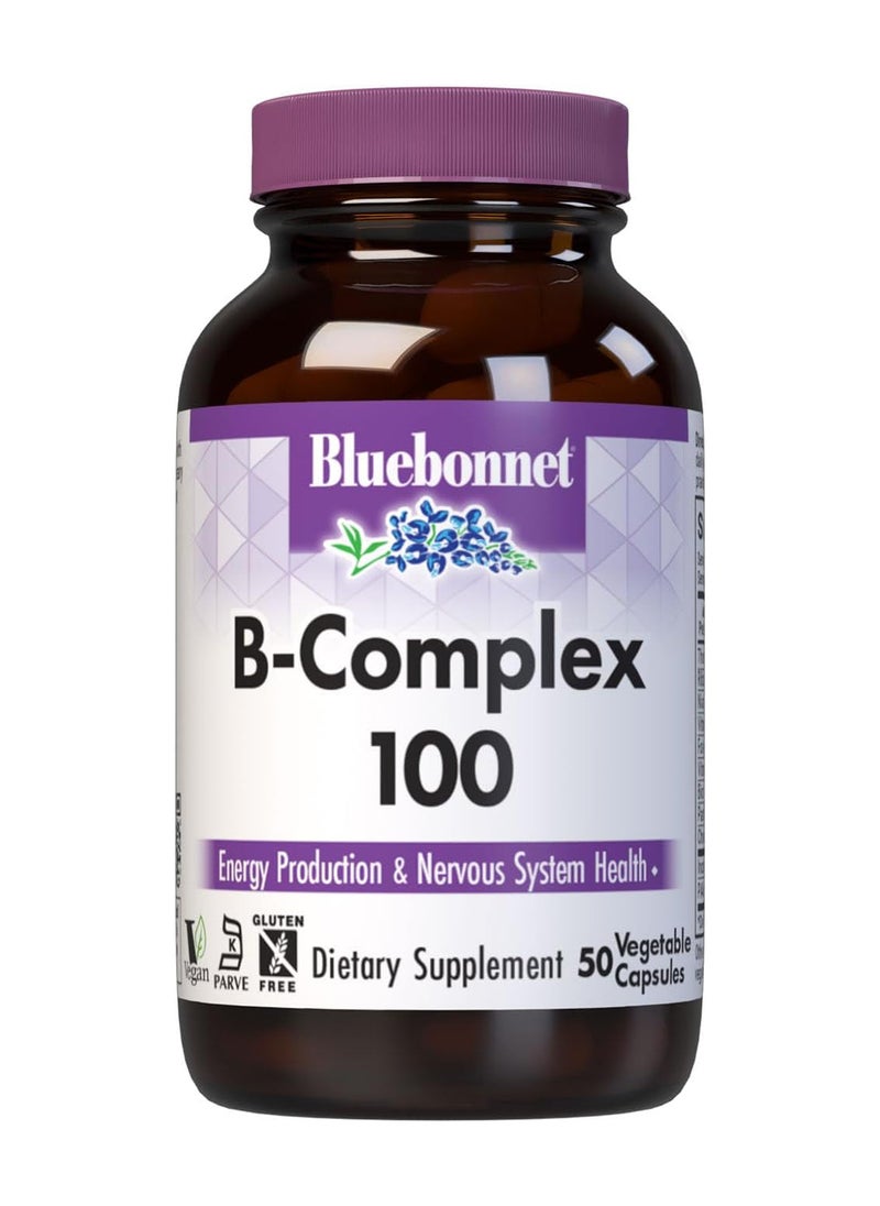 Blue Bonnet Bcomplex 100 Mg Vegetable Capsules 50 Count  - Image 1