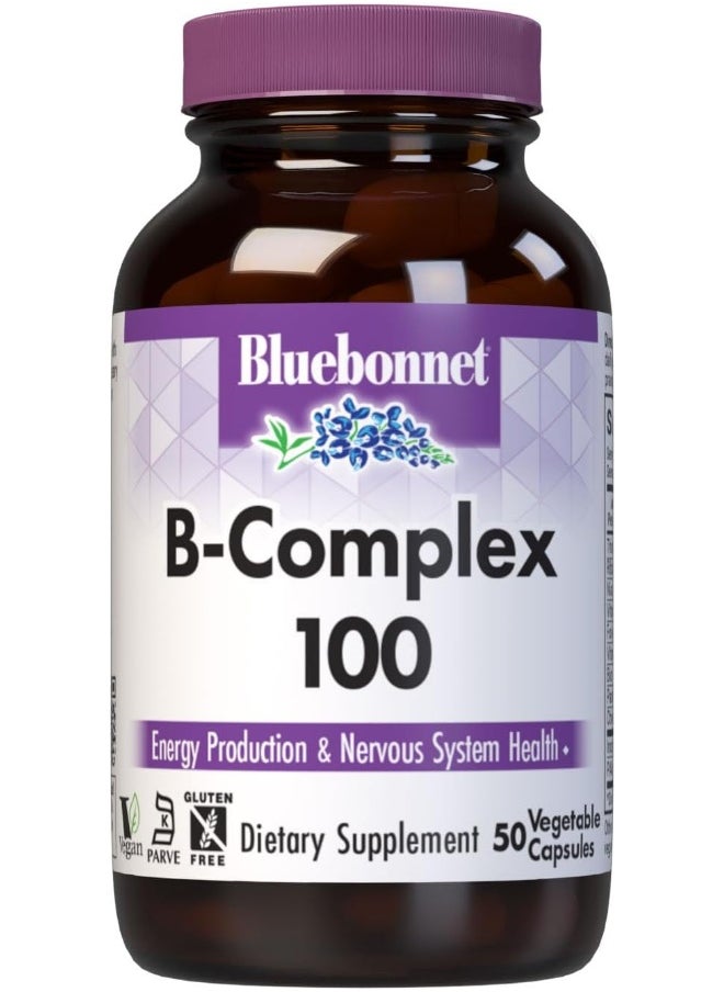 Bluebonnet - Bluebonnet Nutrition B Complex 100 Vegetable Capsules - Image 1