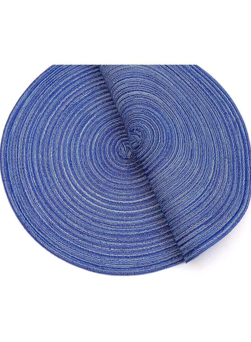 Vparty Round Placemats Set of 4, Braided Circle Place Mats, Washable 12-Inch Table Mats for Kitchen and Dining Table, Durable and Stylish Braided Mats, Easy to Clean, Perfect for Everyday Use and Special Occasions.  - Image 3