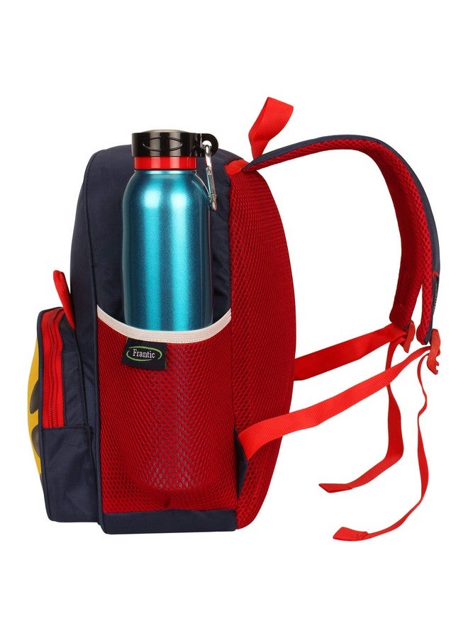 Frantic Kids Soft Cartoon Animal Travelling School Bag Soft Plush Velvet Standard Backpack Baby Girls Boys For 2 To 5 Years Baby/Boys/Girls Nursery, Picnic,Preschool(Pu Blue Little Tiger) Medium - Image 5