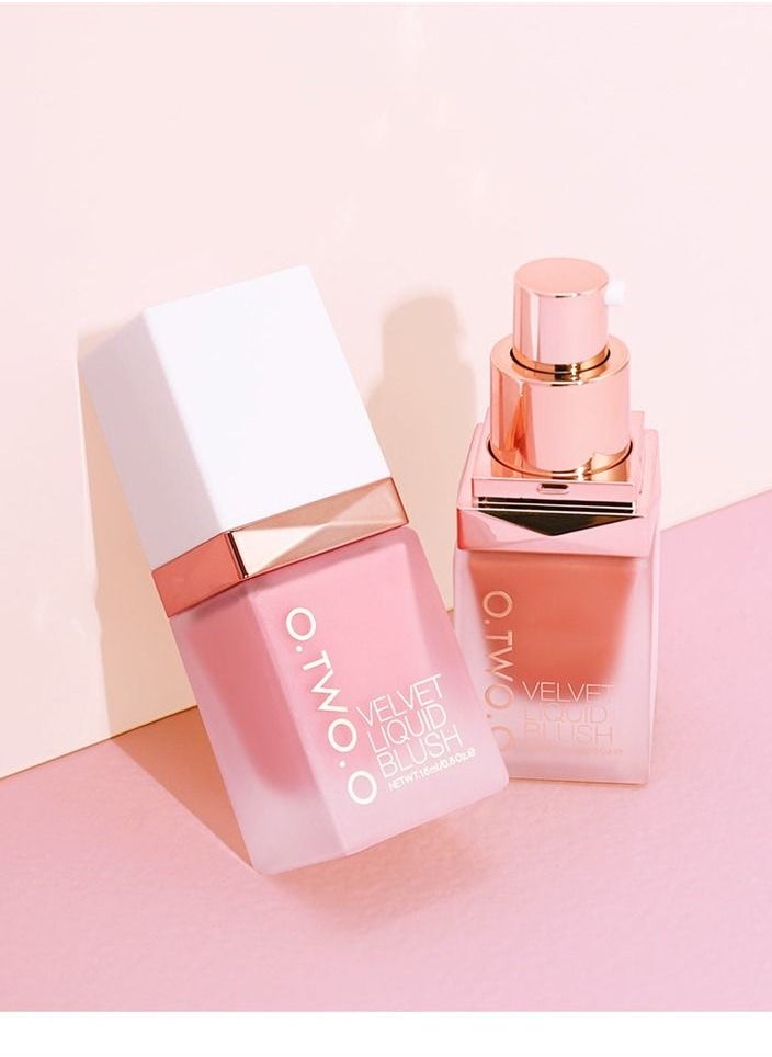 O.TWO.O - أحمر خدود سائل يدوم طويلاً للوجه 03 روز بنغال - Image 1